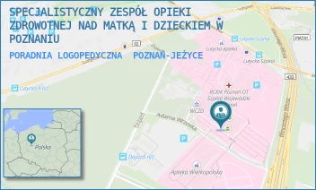 PORADNIA LOGOPEDYCZNA - SPECJALISTYCZNY ZESPÓŁ OPIEKI ZDROWOTNEJ NAD MATKĄ I DZIECKIEM W POZNANIU - ADAMA WRZOSKA 1,  POZNAŃ-JEŻYCE