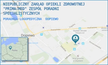 PORADNIA LOGOPEDYCZNA - NIEPUBLICZNY ZAKŁAD OPIEKLI ZDROWOTNEJ "PRIMA-MED" ZESPÓŁ PORADNI SPECJALISTYCZNYCH - ŁĄKOWA 2,  DOPIEWO
