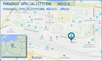 PORADNIE SPECJALISTYCZNE MEDICA - PORADNIE SPECJALISTYCZNE ''MEDICA'' - CHOPINA 23A,  KONIN