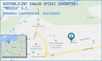 PORADNIA LOGOPEDYCZNA - NIEPUBLICZNY ZAKŁAD OPIEKI ZDROWOTNEJ "MEDICA" S.C. - PLAC 650-LECIA 1, ZŁOCIENIEC