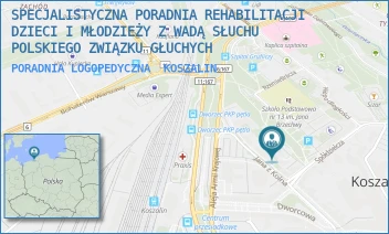 PORADNIA LOGOPEDYCZNA - SPECJALISTYCZNA PORADNIA REHABILITACJI DZIECI I MŁODZIEŻY Z WADĄ SŁUCHU POLSKIEGO ZWIĄZKU GŁUCHYCH - JANA Z KOLNA 24B, KOSZALIN