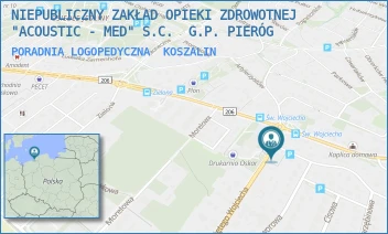 PORADNIA LOGOPEDYCZNA - NIEPUBLICZNY ZAKŁAD OPIEKI ZDROWOTNEJ "ACOUSTIC - MED" S.C. G.P. PIERÓG - ŚWIĘTEGO WOJCIECHA 1, KOSZALIN