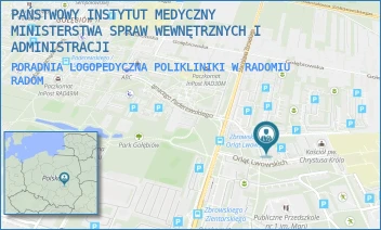 PORADNIA LOGOPEDYCZNA POLIKLINIKI W RADOMIU - PAŃSTWOWY INSTYTUT MEDYCZNY MINISTERSTWA SPRAW WEWNĘTRZNYCH I ADMINISTRACJI - ORLĄT LWOWSKICH 5,  RADOM
